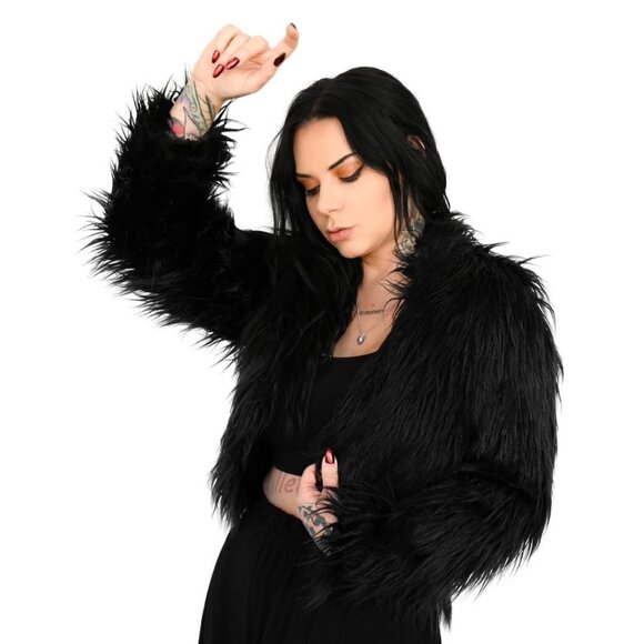 Foxblood Jackets & Blazers - FOXBLOOD faux fur shag shrug jacket size L